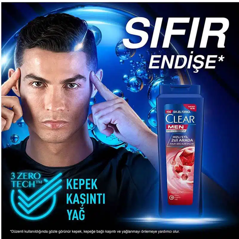 شامپو ضدشوره مردانه کلیر مدل Hizli stil حجم 485 میل