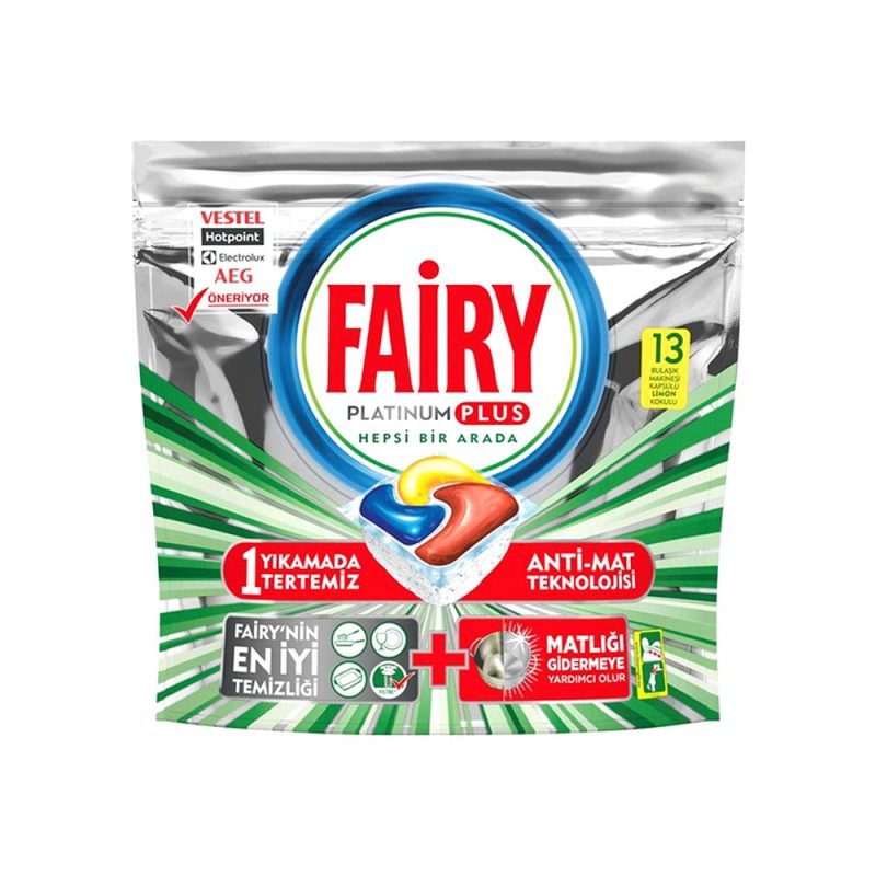 قرص ظرفشویی فیری Fairy مدل Platinum Plus بسته 13 عددی - Image 1