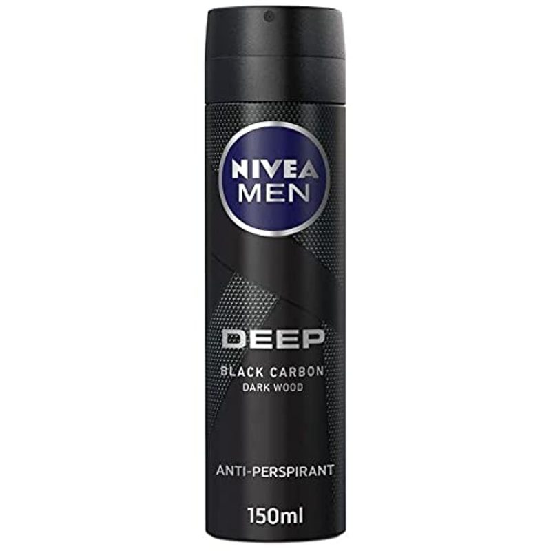 اسپری ضد تعریق نیوا Nivea مردانه مدل Deep Black Carbon حجم 150 میل - Image 1