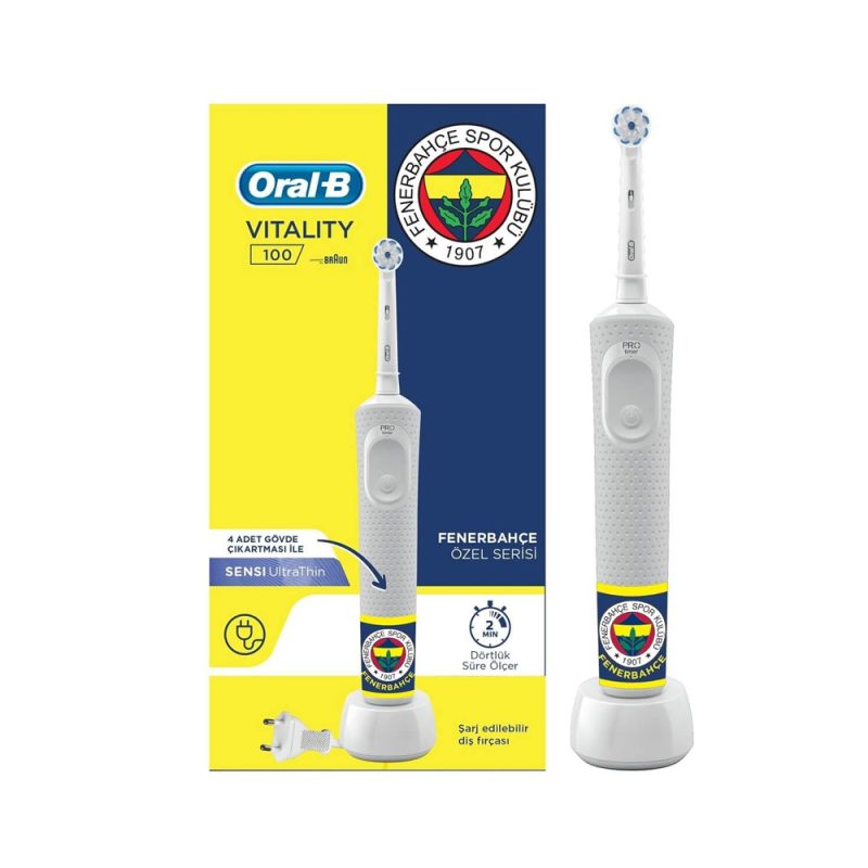 مسواک برقی اورال بی Oral-B مدل Vitality 100 با یدک Sensi UltraThin دندان های حساس - Image 3