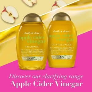 شامپو او جی ایکس OGX سرکه سیب درخشان کننده مدل Apple Cider Vinegar حجم 385 میل