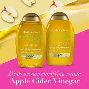 شامپو او جی ایکس OGX سرکه سیب درخشان کننده مدل Apple Cider Vinegar حجم 385 میل