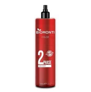 سرم دو فاز بیومونتی Biomonti مخصوص موهای رنگ شده حجم 400 میل