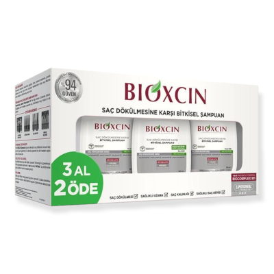 پک 3 عددی شامپو بیوکسین BIOXCIN مناسب موهای چرب حجم 300 میل