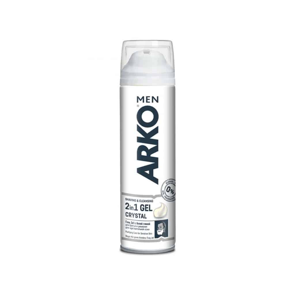 ژل اصلاح صورت دوکاره آرکو من Arko Men مدل Crystal 