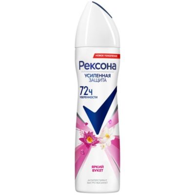 اسپری دئودورانت رکسونا Rexona زنانه 72 ساعته مدل яркий букет حجم 150 میل