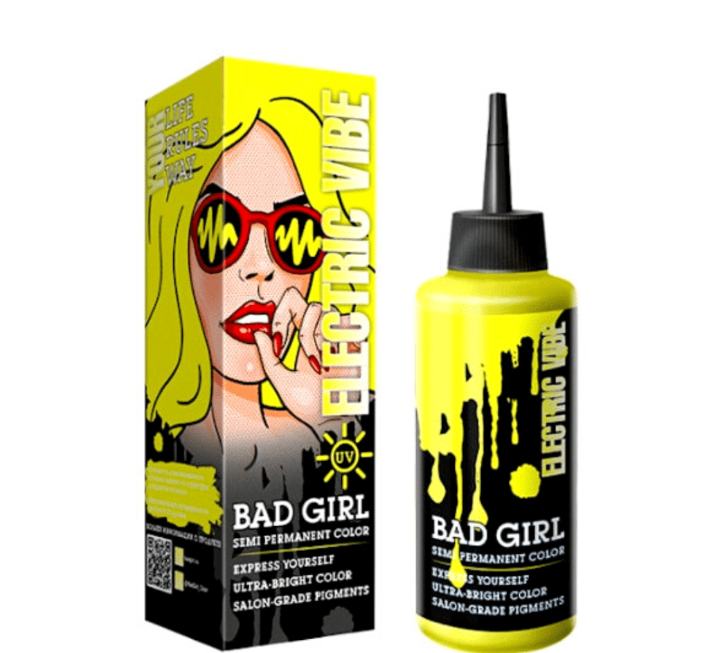 شامپو رنگ بد گرل Bad Girl رنگ لیمویی مدل Electric Vibe