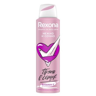 اسپری دئودورانت رکسونا Rexona زنانه روشن کننده زیر بغل مدل Нежно и сочно حجم 150 میل