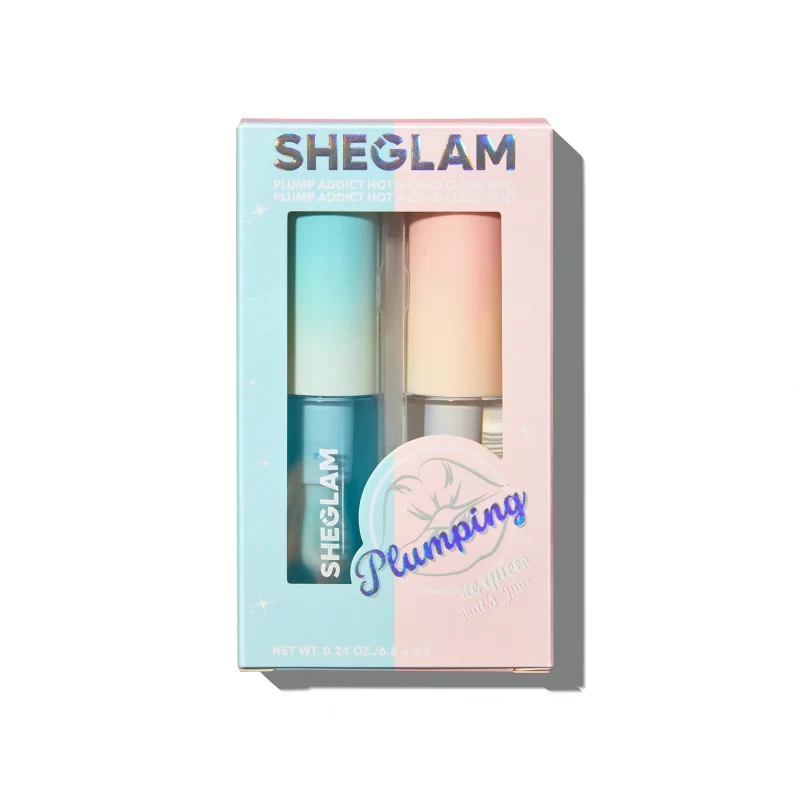لیپ گلس حجم دهنده شیگلم مدل  Sheglam Plump Addict Hot & Cold lip Gloss Duo
