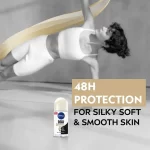مام ضد تعریق زنانه Silky Smooth نیوآ Nivea مدل Black & White Invisible