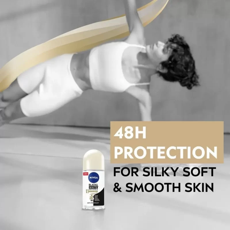 مام ضد تعریق زنانه Silky Smooth نیوآ Nivea مدل Black & White Invisible