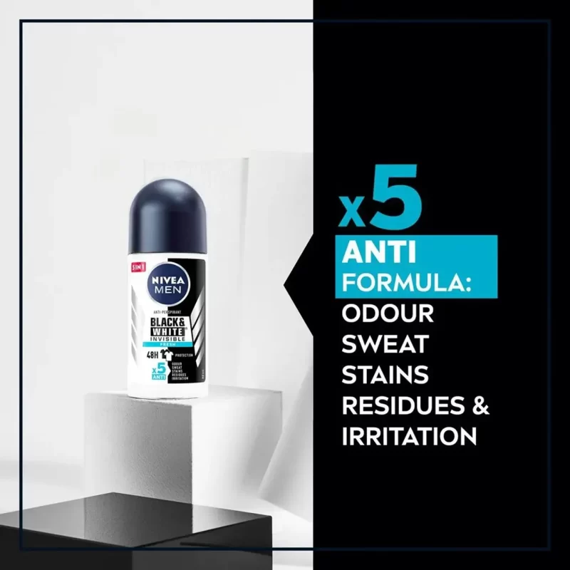 مام ضد تعریق مردانه Fresh نیوآ Nivea مدل Black & White Invisible