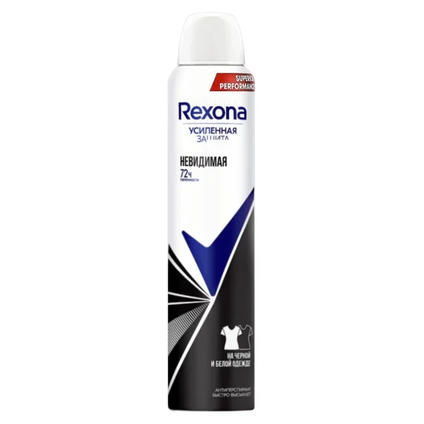 اسپری-زنانه-72-ساعته-رکسونا-مدل-invisible-600x600 اسپری دئودورانت رکسونا Rexona زنانه مدل Invisible Black And White اصل روسیه حجم 200 میل - Image 1