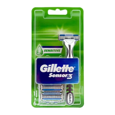 ست دسته و 6 عدد یدک ژیلت سنسور Gillette Sensor 3 مدل Sensitive