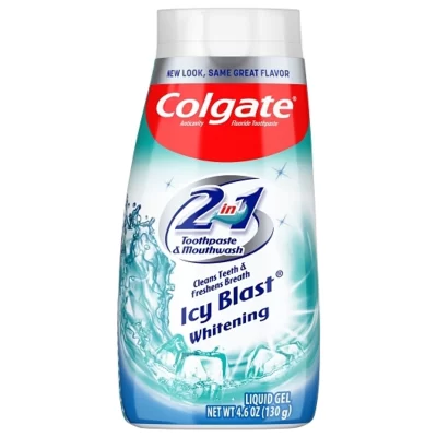 خمیر دندان و دهانشویه کولگیت مدل Icy Blast
