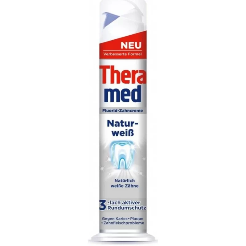 خمیر دندان ترامد Thera Med سفید کننده و ضد جرم حجم 100 میل