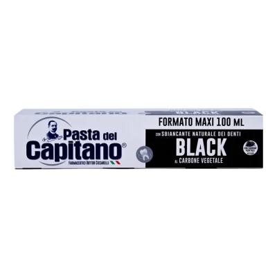 خمیر دندان ذغالی کاپیتانو Capitano سفید کننده اصل ایتالیا حجم 100 میل