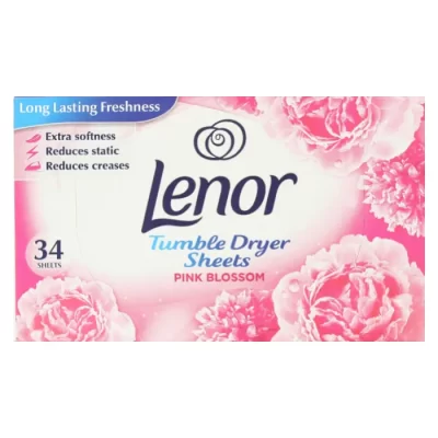 دستمال خوشبو کننده لباس لنور Lenor رایحه Pink Blossom بسته 34 عددی
