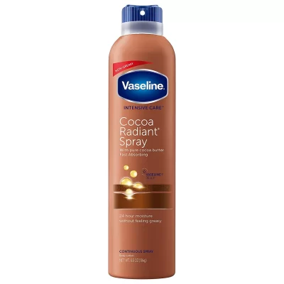 اسپری مرطوب کننده بدن وازلین Vaseline حاوی عصاره کاکائو حجم 190 میل