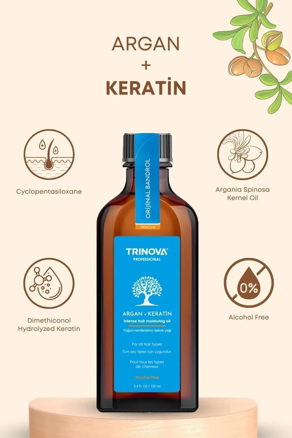 روغن آرگان و کراتین ترینوا Trinova