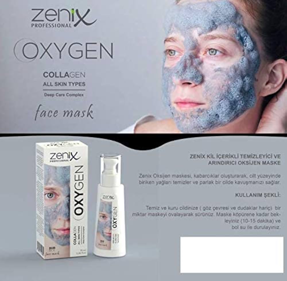 ماسک صورت فومی شاداب کننده و آبرسان زنیکس Zenix حاوی کلاژن