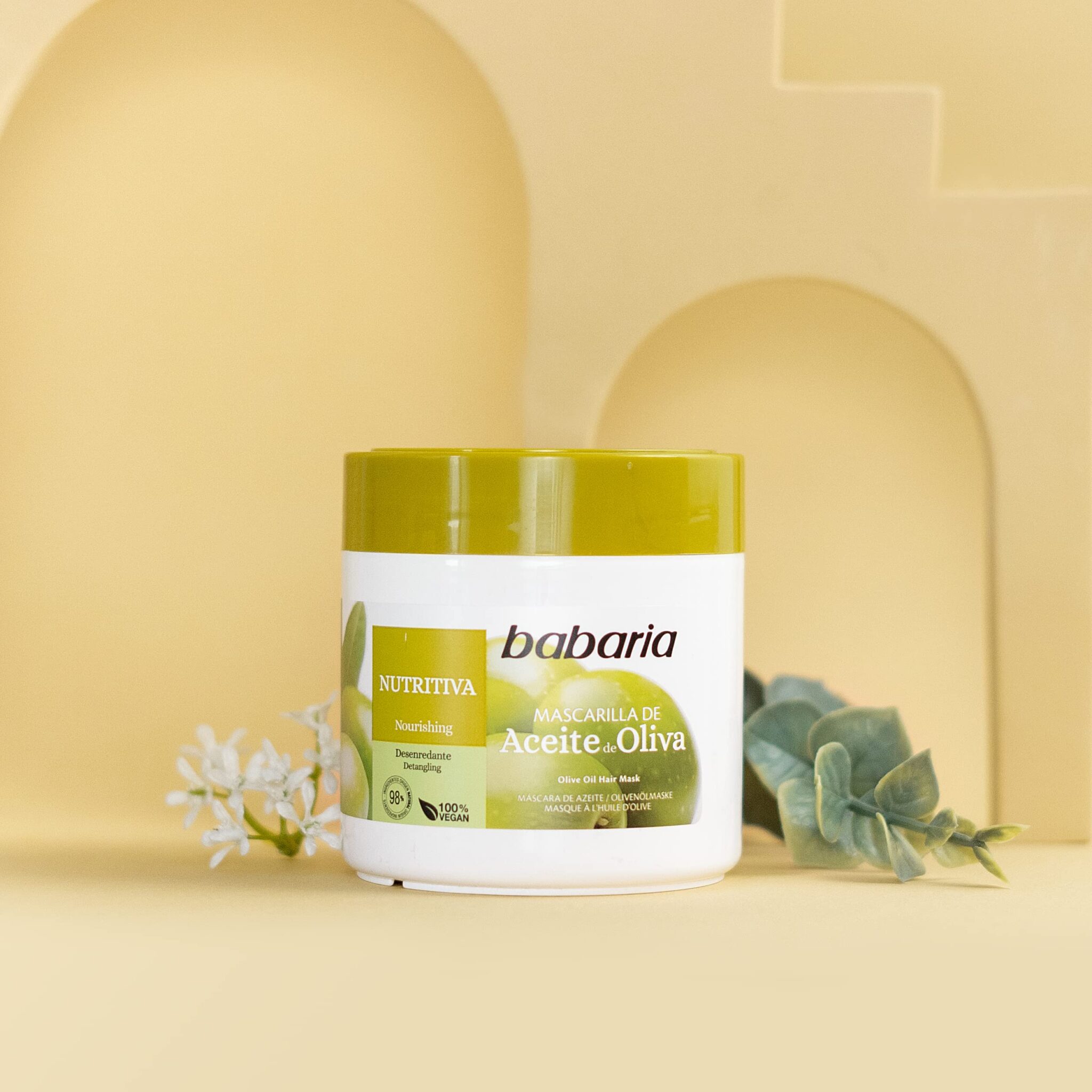 ماسک مو مرطوب کننده باباریا babaria حاوی روغن زیتون
