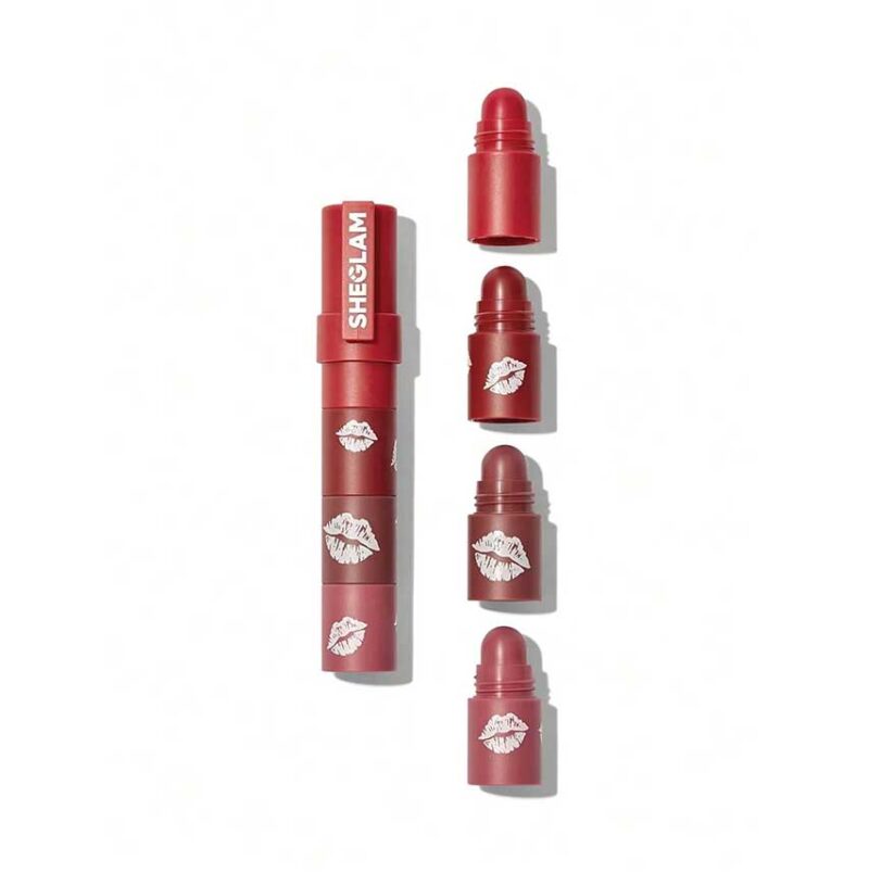 رژلب چهار طبقه شیگلم Sheglam رنگ Pink Petal Stack