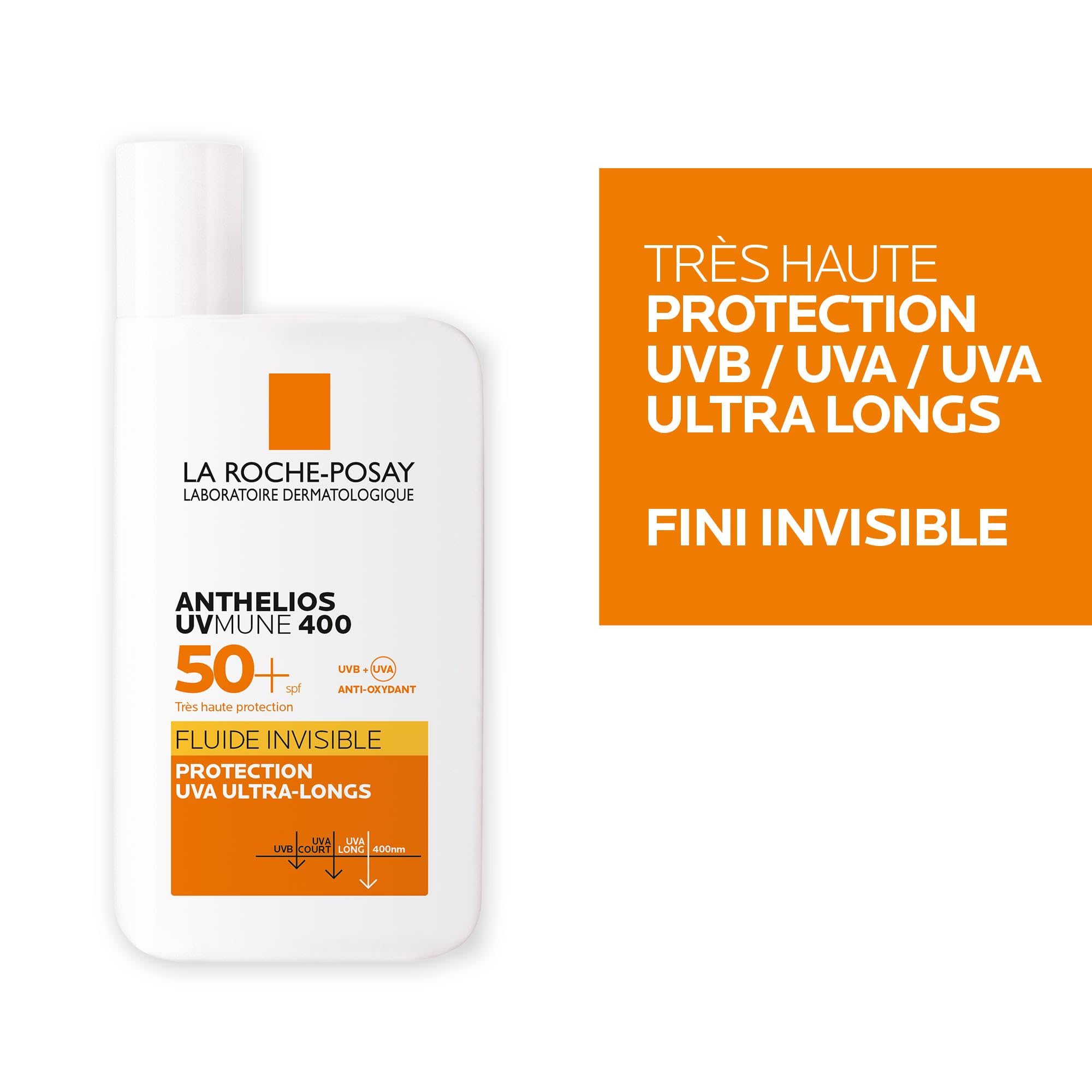ضدآفتاب Invisible Fluid لاروش پوزای La Roche-Posay مدل Anthelios Uvmune 400