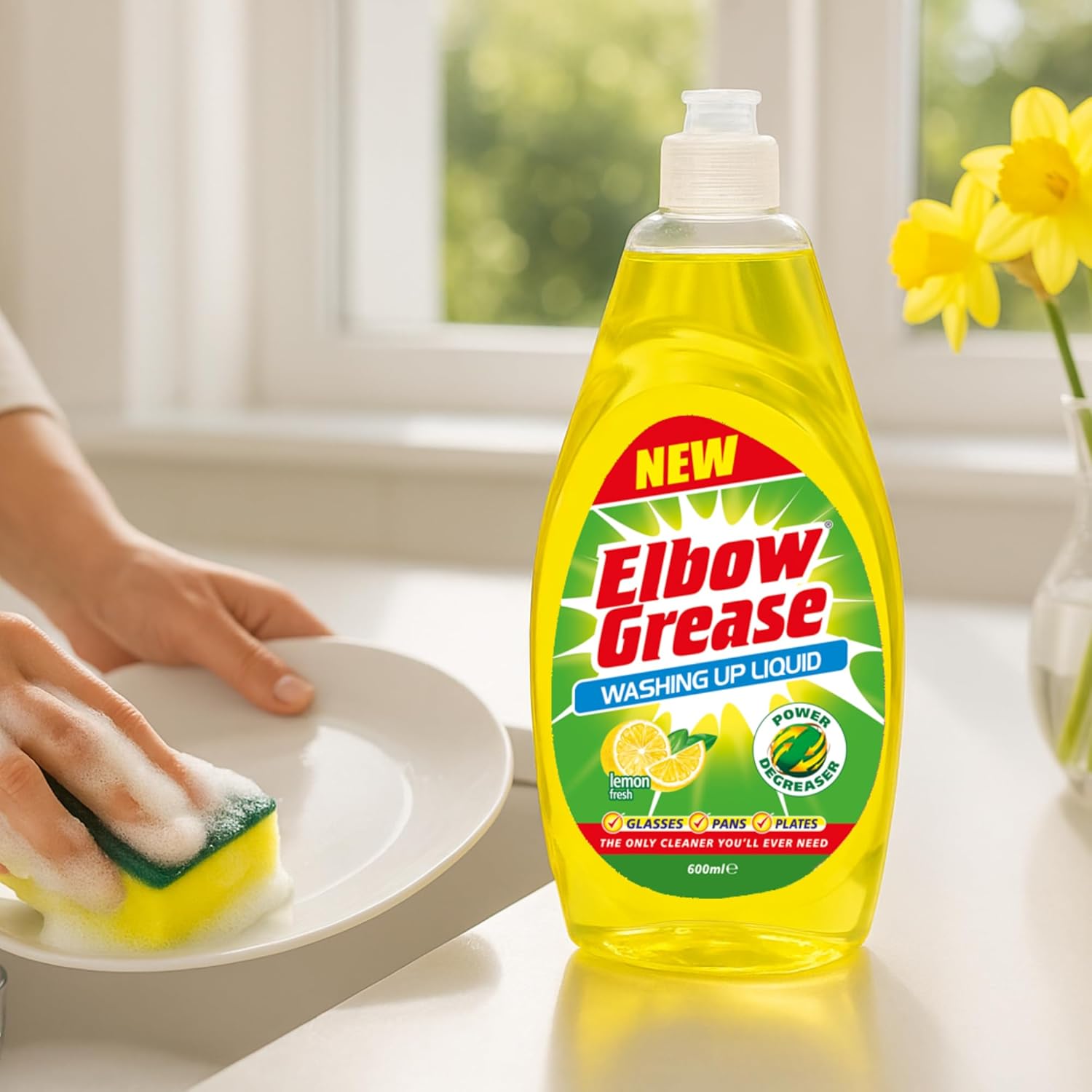 مایع ظرفشویی دستی البو گریس Elbow Grease رایحه لیمو 
