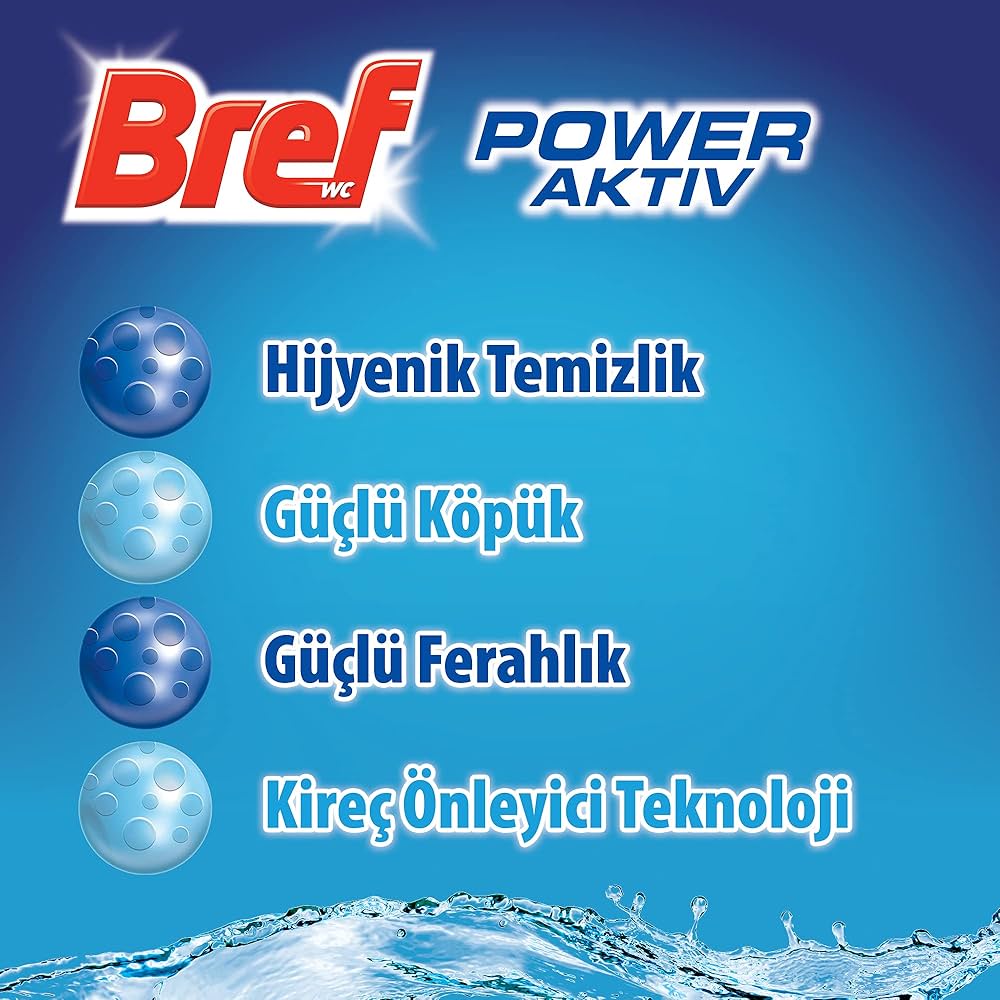 قرص توالت فرنگی 4تایی برف Bref رایحه اقیانوس