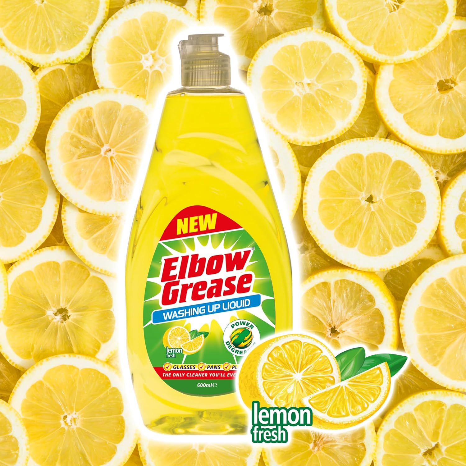 مایع ظرفشویی دستی البو گریس Elbow Grease رایحه لیمو 