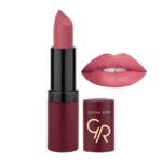رژ لب جامد مات و مخملی گلدن رز Golden Rose مدل GR Velvet Matte Lipstick شماره 12