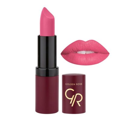 رژ لب جامد مات و مخملی گلدن رز Golden Rose مدل GR Velvet Matte Lipstick شماره 8