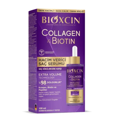 سرم مو ضدریزش و حجم دهنده بیوکسین Bioxcin حاوی کلاژن و بیوتین