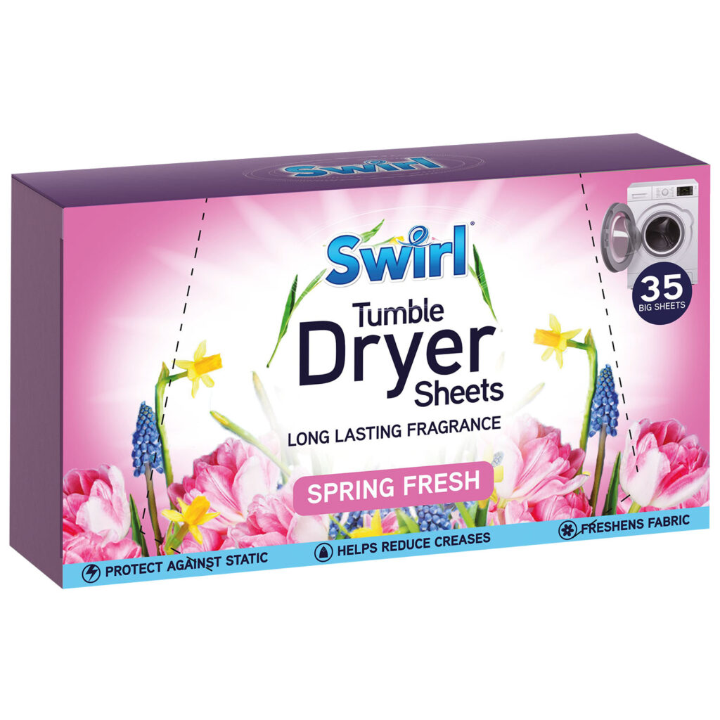 دستمال خشک کننده لباس 35 تایی سوایرل Swirl مدل Spring Fresh