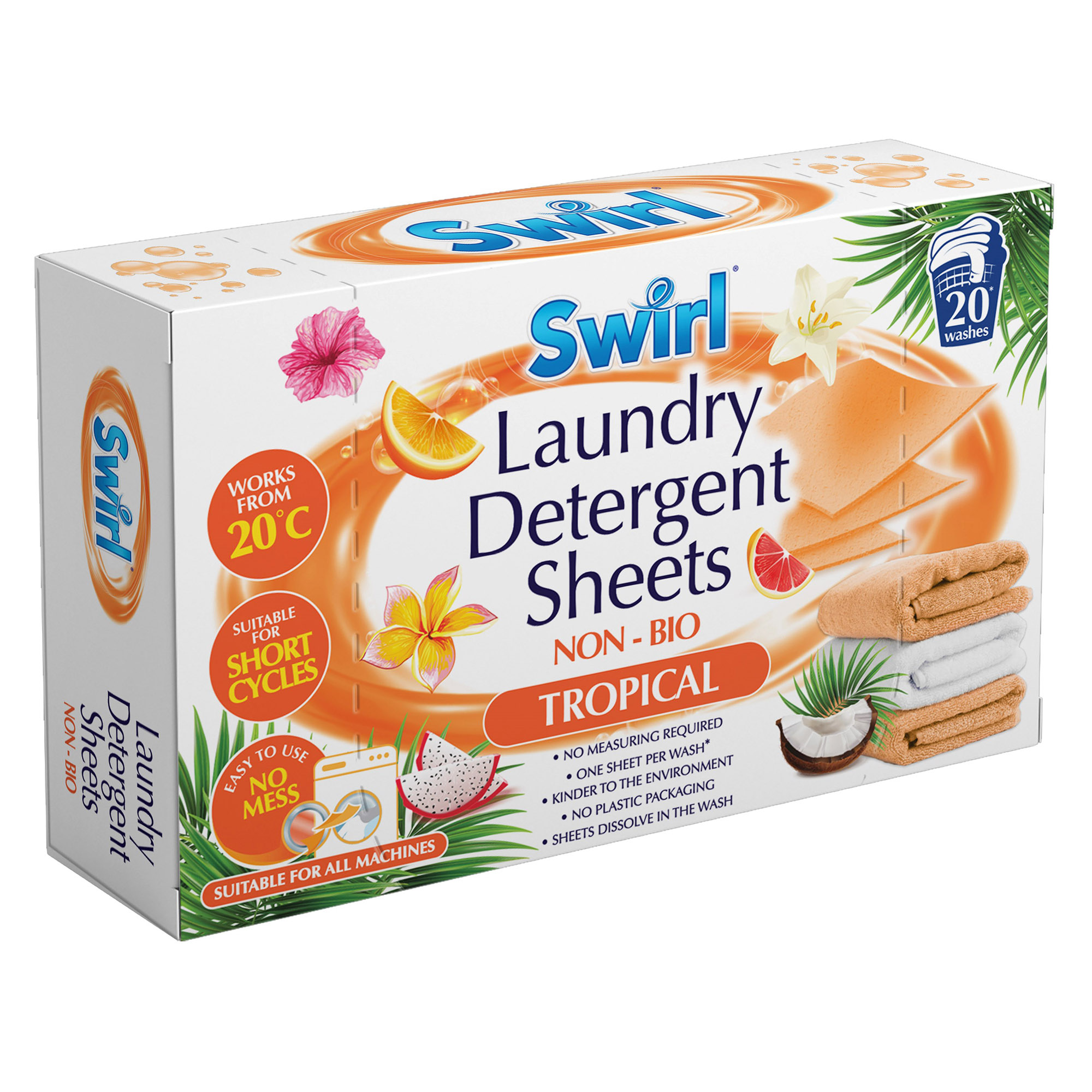 دستمال خشک کن لباس سوایرل Swirl مدل Tropical رایحه مرکبات