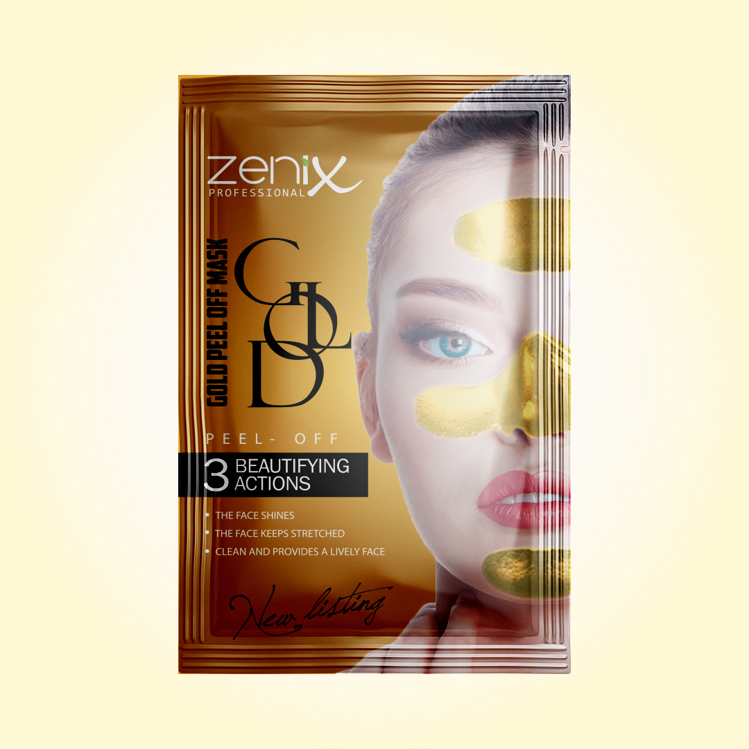 ماسک ورقه ای طلا سه کاره پاکسازی کننده, تقویت کننده و درخشان کننده زنیکس Zenix