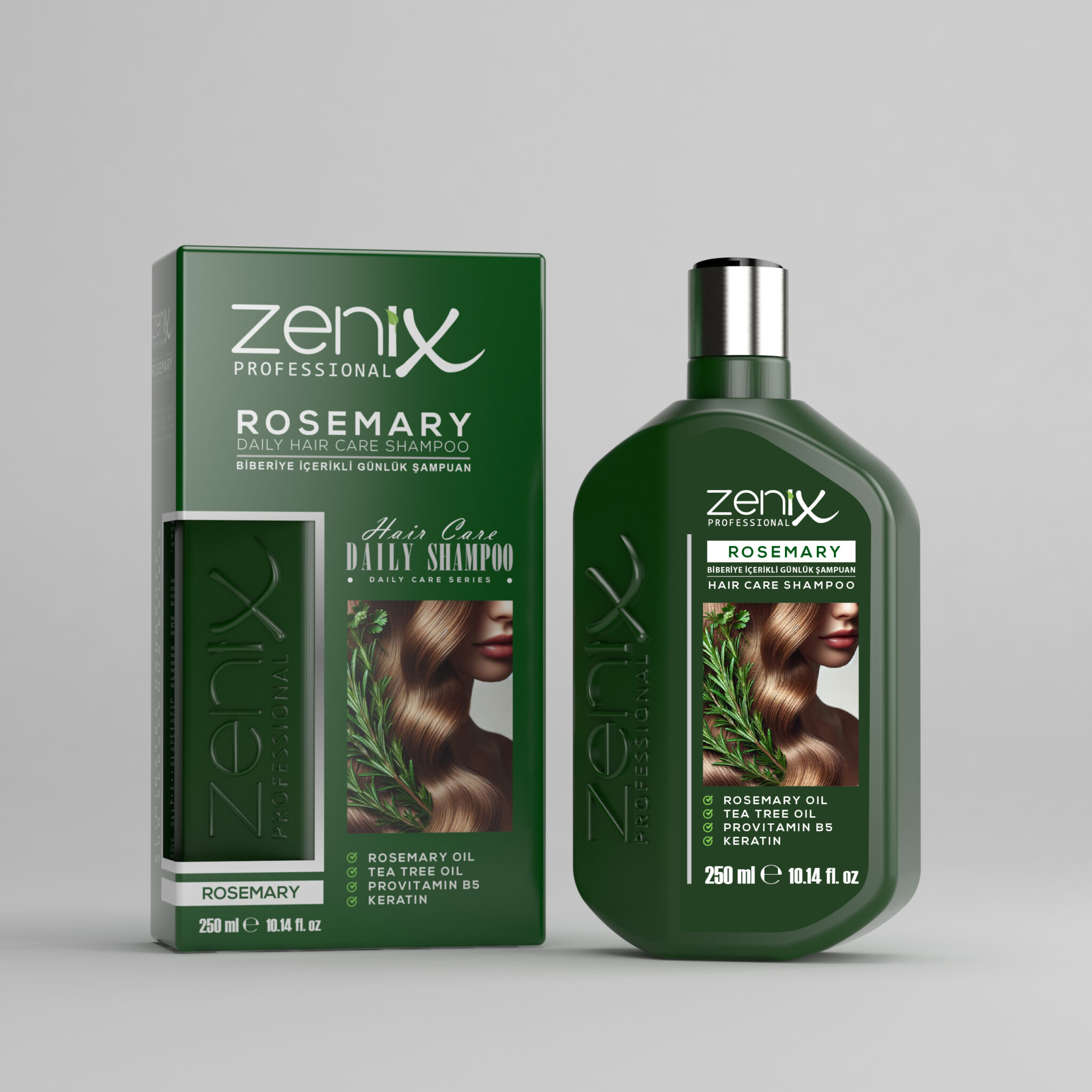 شامپوی درمانی تقویت کننده و ترمیم کننده زنیکس Zenix حاوی عصاره رزماری
