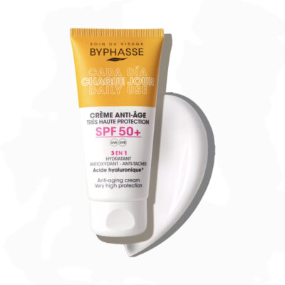 ضدآفتاب بی رنگ سه کاره آبرسان, آنتی اکسیدان و ضدچروک بایفاس Byphasse و SPF 50