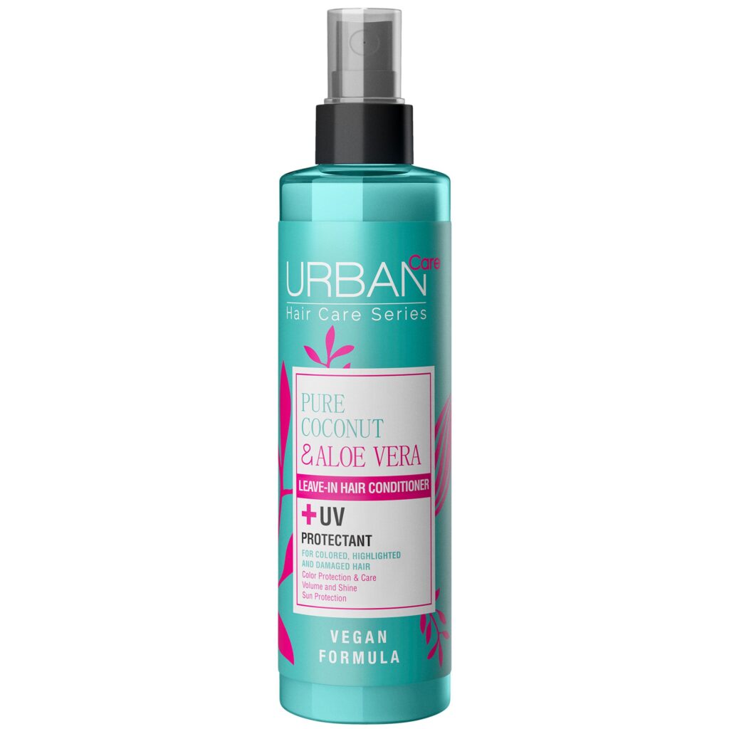 اسپری دوفاز اوربن کر Urban Care حاوی نارگیل و آلوئه ورا مناسب موهای خشک, رنگ شده و آسیب دیده