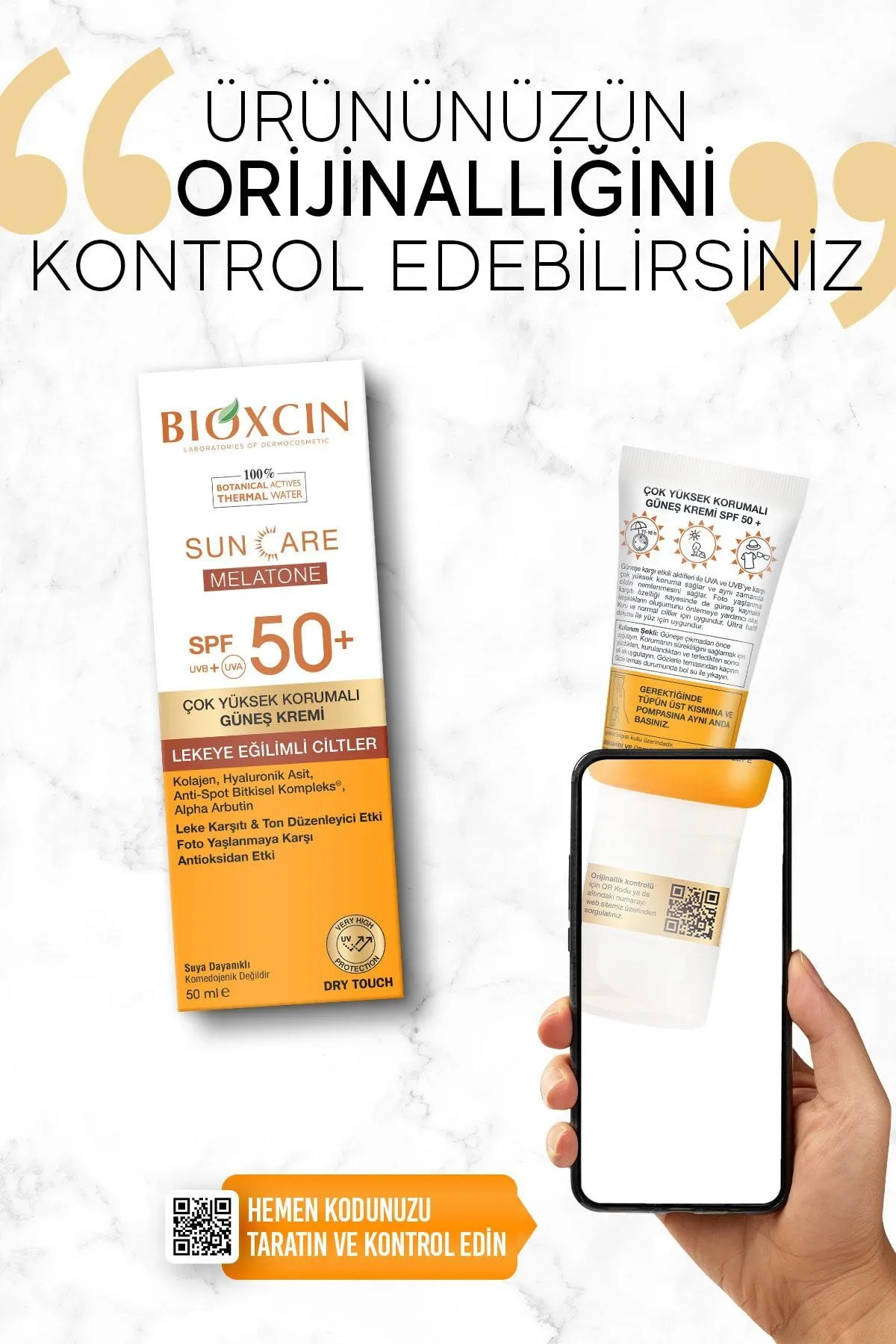 ضد آفتاب ضد لک بی رنگ بیوکسین Bioxcin حجم 50 میل