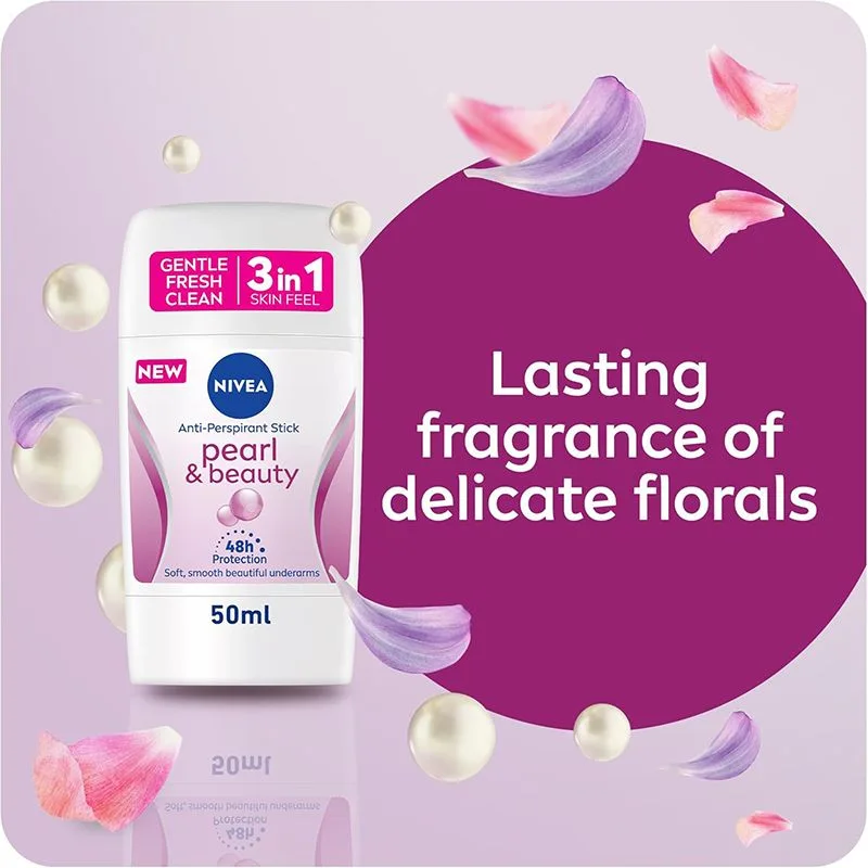 مام صابونی زنانه نیوا Nivea مدل Pearl & Beauty حجم 50 میل