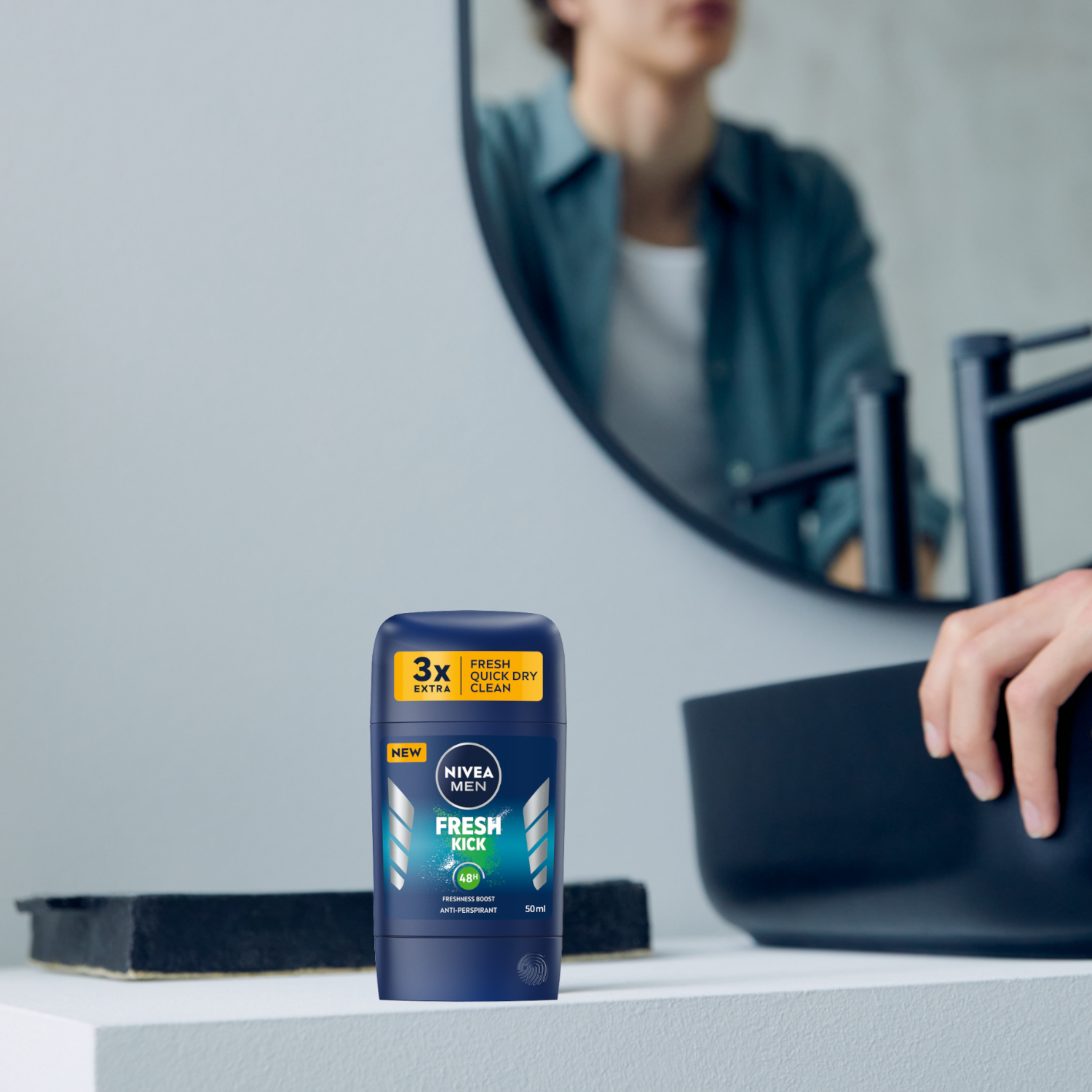 مام صابونی مردانه نیوا Nivea مدل Fresh Kick حجم 50 میل