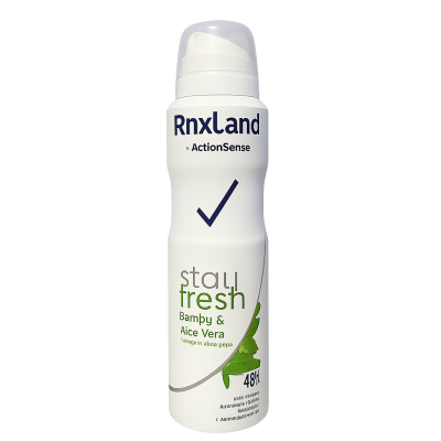 اسپری زنانه رنکسلند Rnxland رایحه Stay Fresh مدل Bambu and Aloe Vera حجم 150 میل