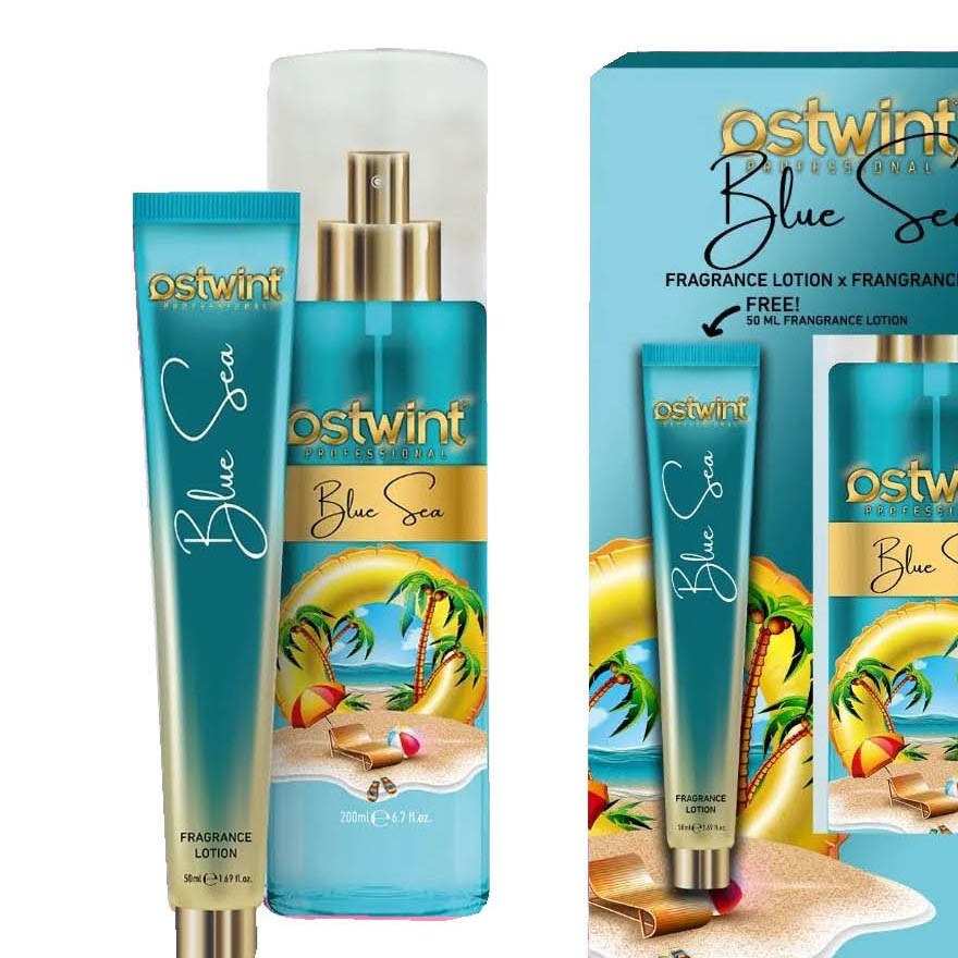 ست بادی اسپلش و لوسیون بدن استوینت Ostwint رایحه Blue Sea حجم 200+50 میل