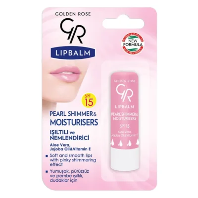 بالم لب رنگی گلدن رز مدل Pearl Shimmer