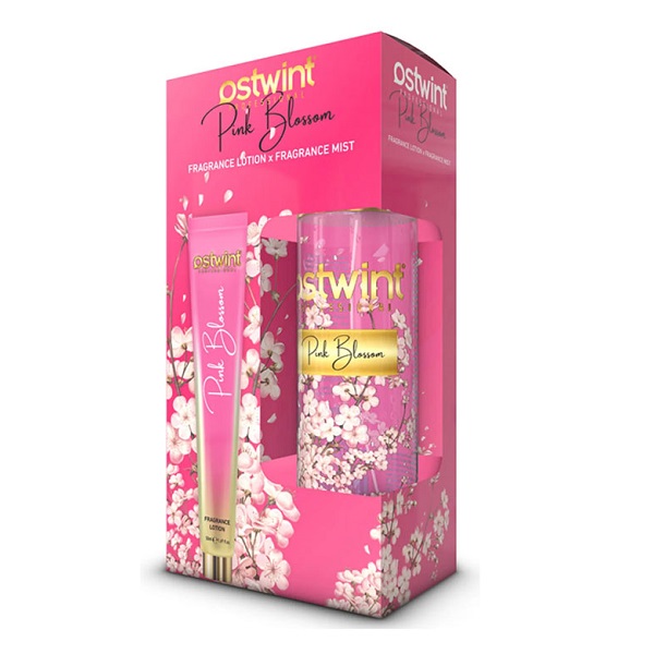 ست بادی اسپلش و لوسیون بدن استوینت Ostwint رایحه Pink Blossom حجم 200+50 میل