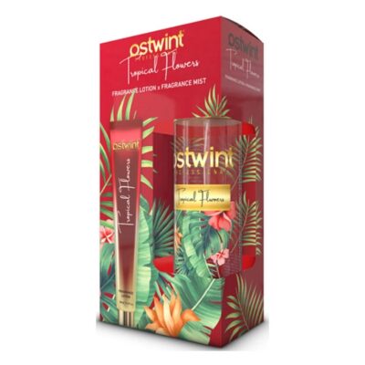 ست بادی اسپلش و لوسیون بدن استوینت Ostwint رایحه Tropical Flowers حجم 200+50 میل