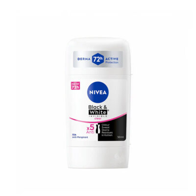 مام صابونی زنانه نیوا Nivea مدل Black & White Invisible clear حجم 50 میل