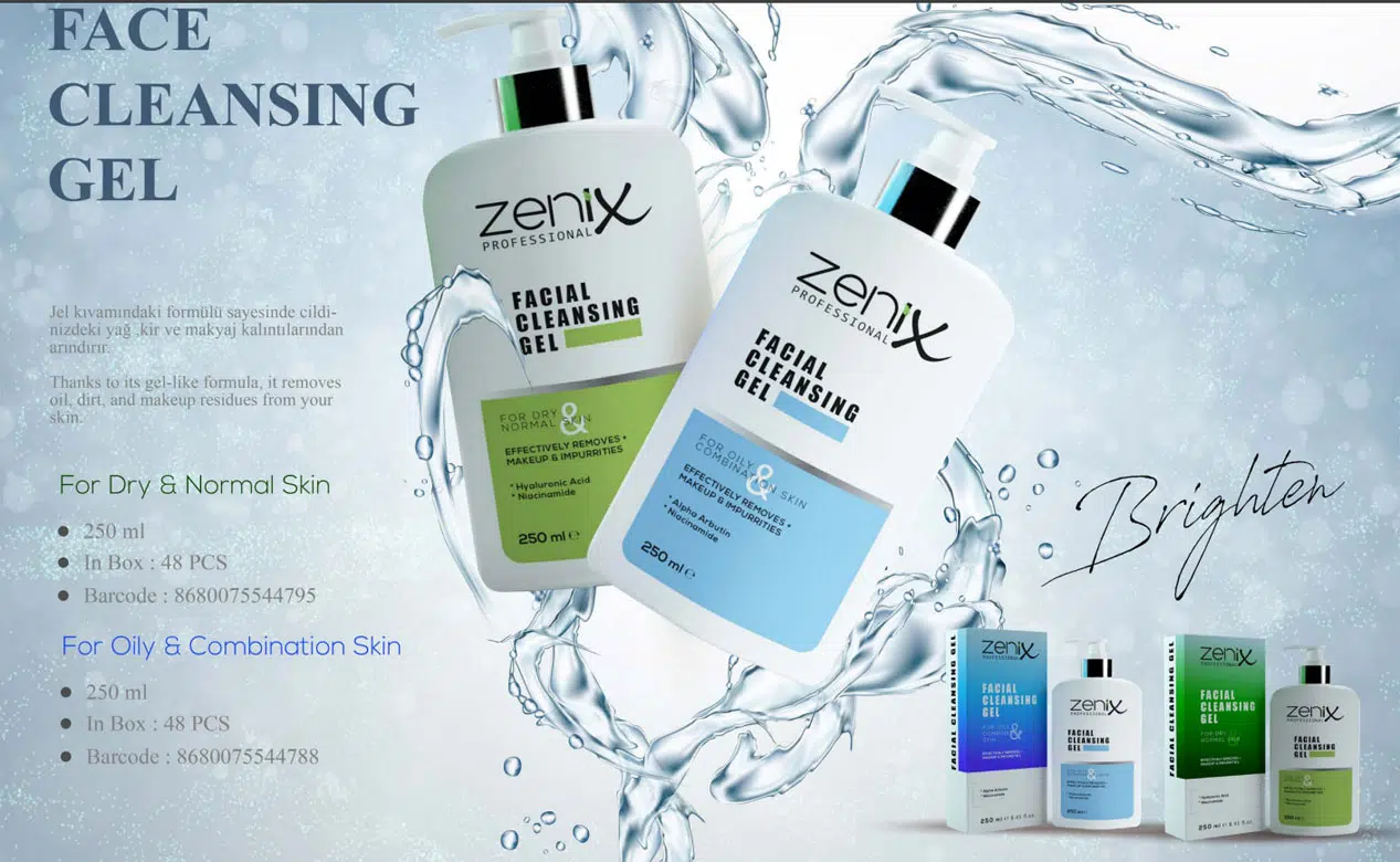 ژل شستشوی پوست مختلط تا چرب زنیکس Zenix حجم 250 میل